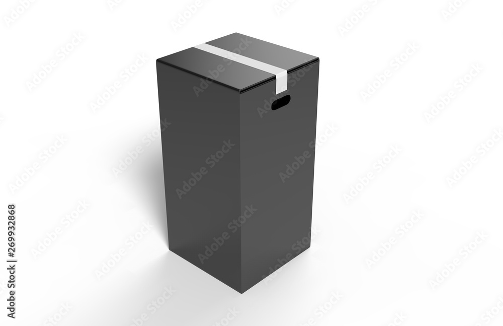 Blank Heavy-Duty Medium Open Packaging Box for mock up and branding. 3d render illustration. Blank Heavy-Duty Medium Open Packaging Box for mock up and branding. 3d render illustration.