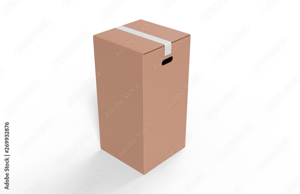 Blank Heavy-Duty Medium Open Packaging Box for mock up and branding. 3d render illustration. Blank Heavy-Duty Medium Open Packaging Box for mock up and branding. 3d render illustration.