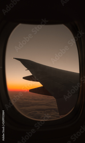 sunrise view from airplane 1
