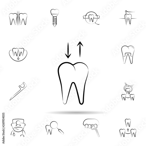 Dental, removable denture icon. Universal set of dentist for website design and development, app development