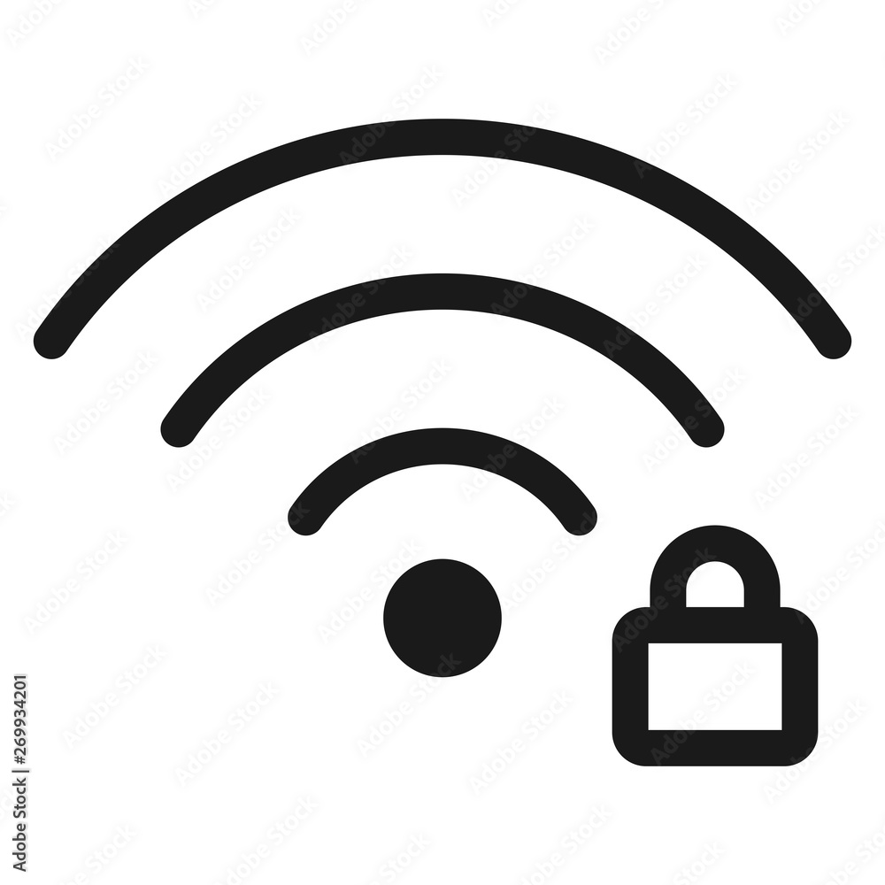 wireless lock - minimal line web icon. simple vector illustration. concept for infographic, website or app. wireless lock - minimal line web icon. simple vector illustration. concept for infographic, website or app.