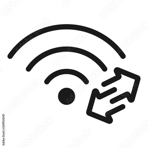 wireless internet - minimal line web icon. simple vector illustration. concept for infographic, website or app.