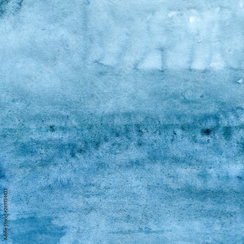Elegant blue watercolor texture, sea, sky, water, ocean, background for design