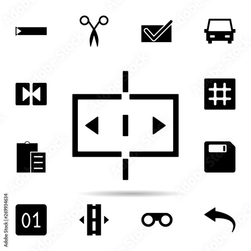 Wideningcell icon. Universal set of web for website design and development, app development