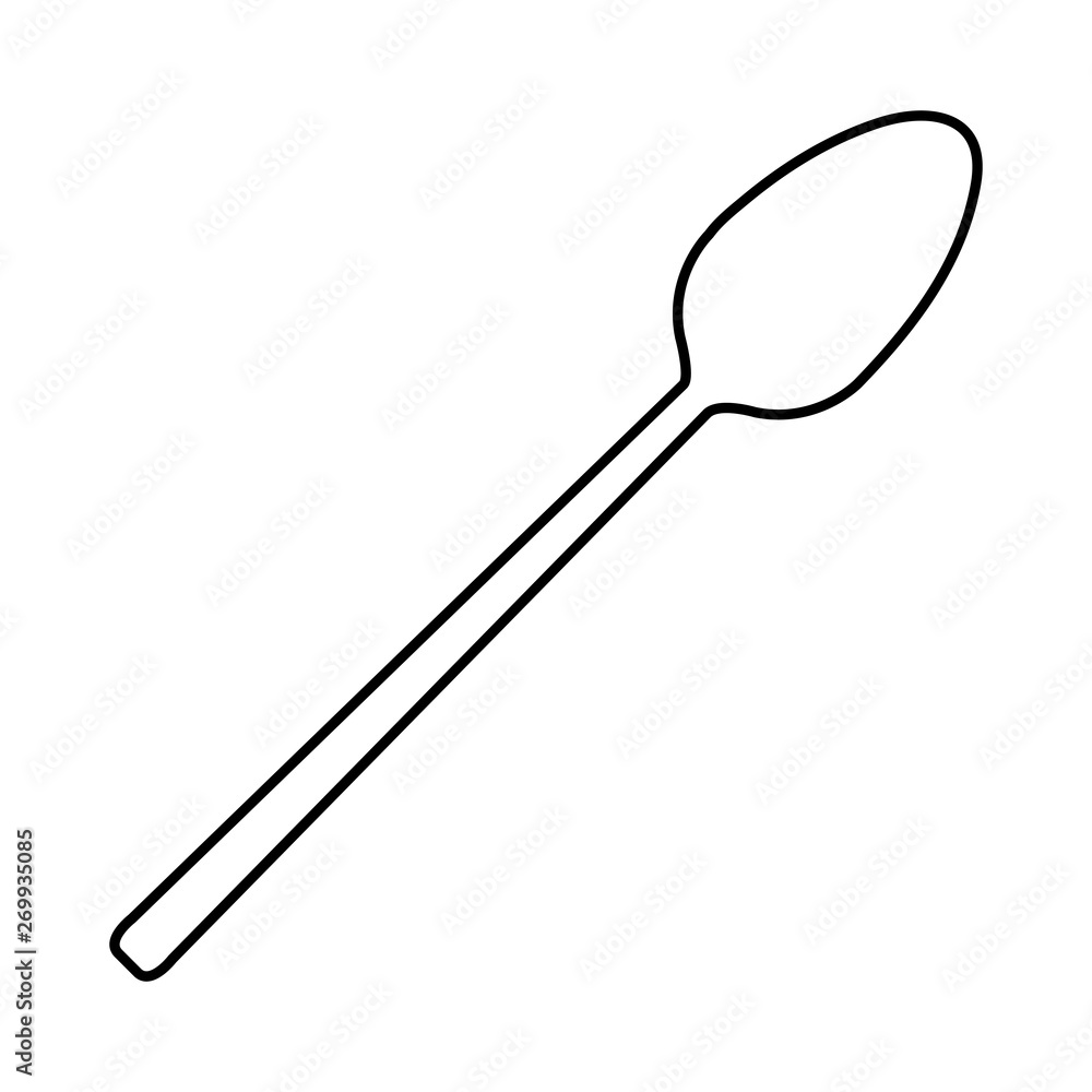 spoon cutlery tool icon vector illustration spoon cutlery tool icon vector illustration