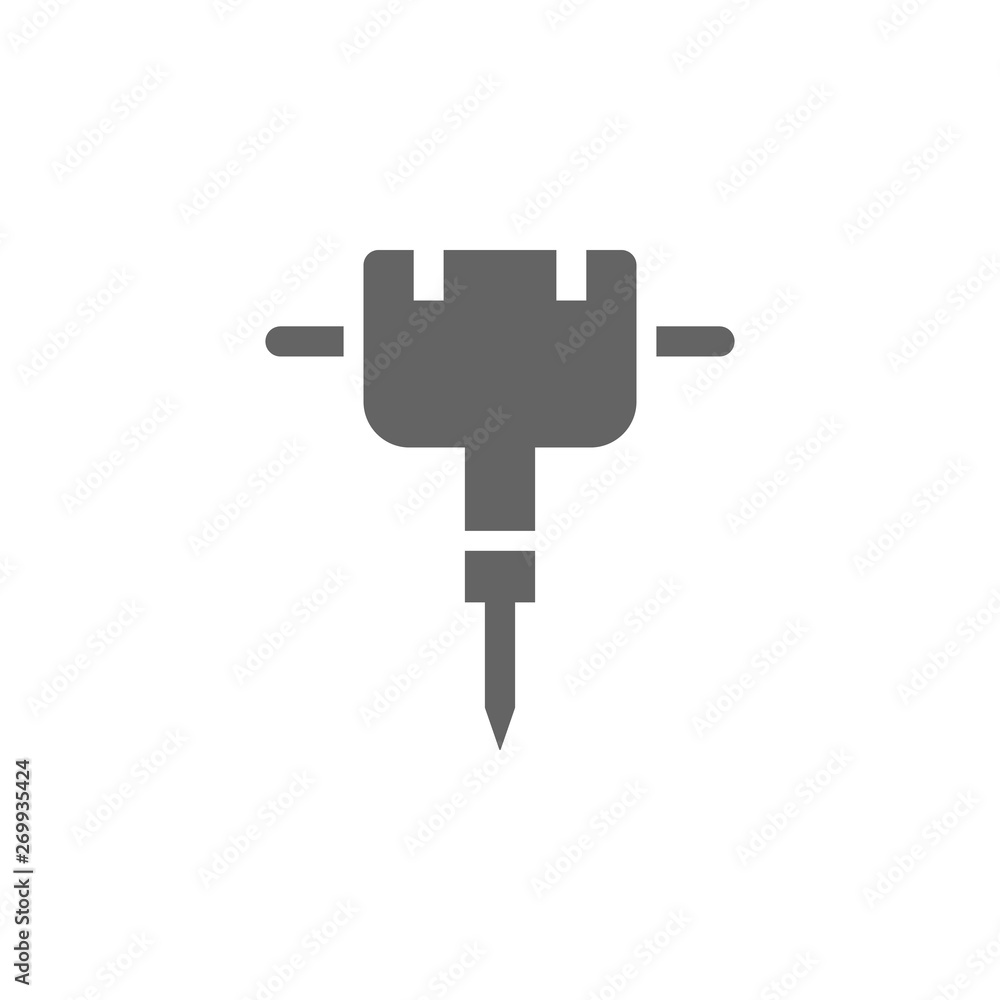 Jackhammer, repair icon. Element of materia flat tools icon Jackhammer, repair icon. Element of materia flat tools icon