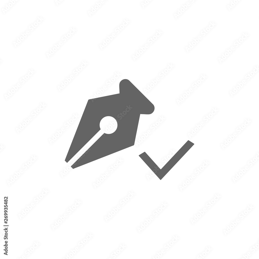 Pen, sign, signature icon. Element of materia flat tools icon Pen, sign, signature icon. Element of materia flat tools icon