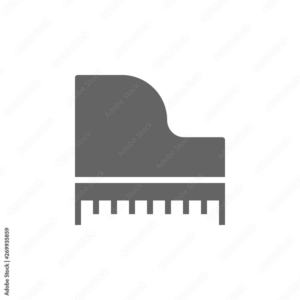 Piano, grand piano icon. Element of materia flat tools icon Piano, grand piano icon. Element of materia flat tools icon