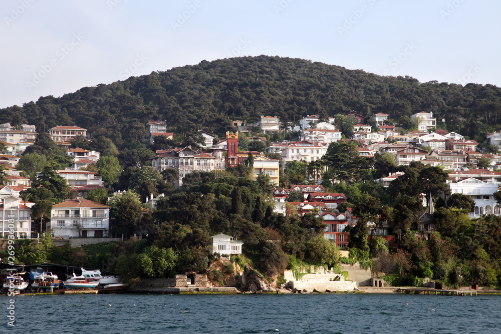 Prince Island Buyukada coastline in Marmara Sea, Istanbul, Turkey. Buyukada is the biggest island in Istanbul.