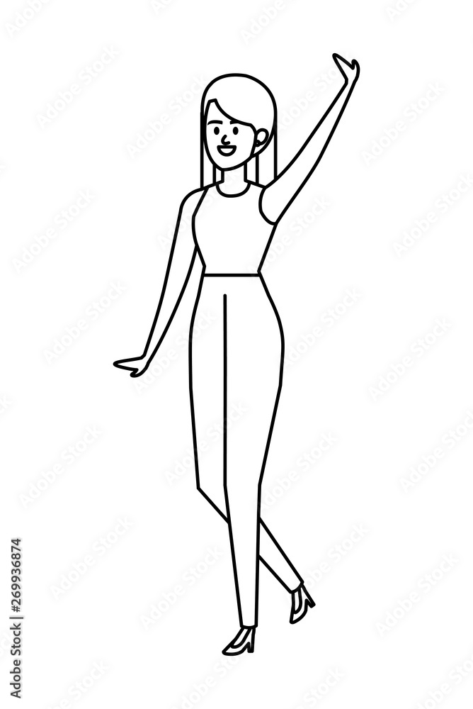 young woman avatar character vector illustration young woman avatar character vector illustration