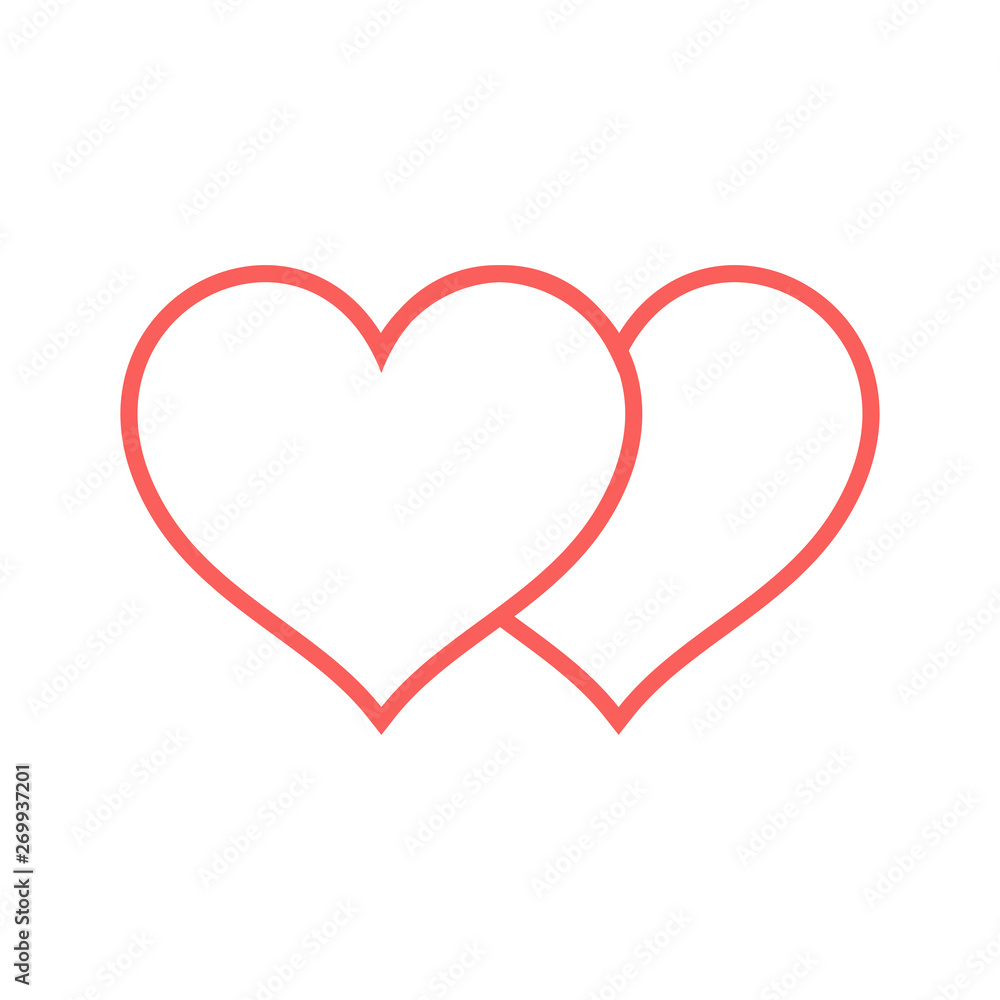 Love heart icon vector