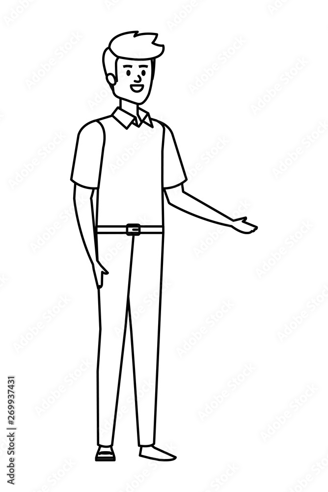 elegant businessman avatar character vector illustration elegant businessman avatar character vector illustration