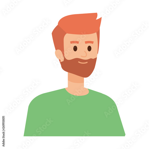young man with beard avatar character