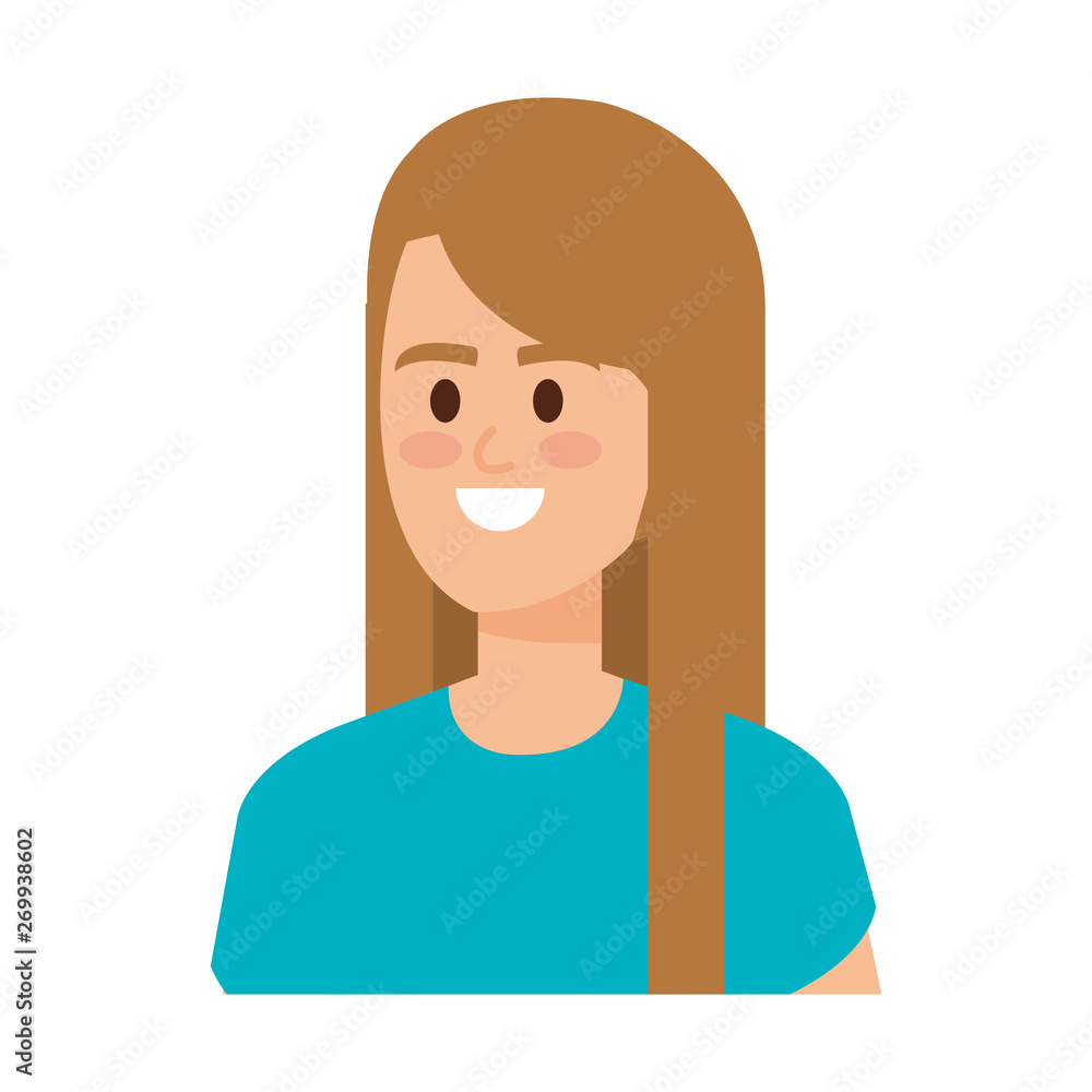 young woman avatar character vector illustration young woman avatar character vector illustration
