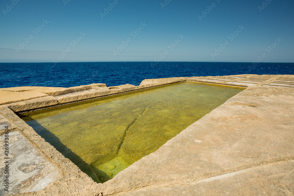 Gozo salt pans in Malta