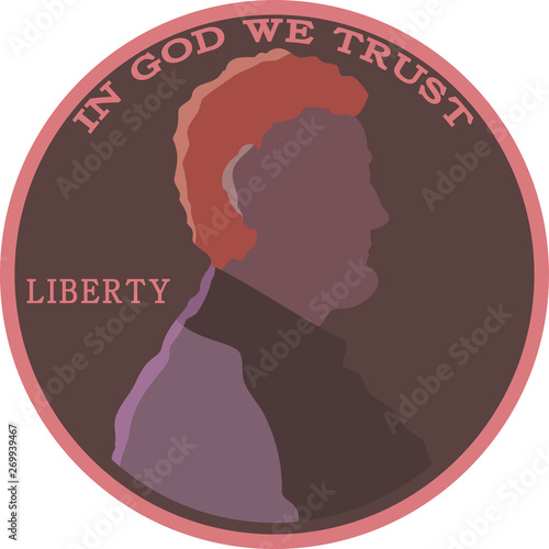 US American 1 cent coin