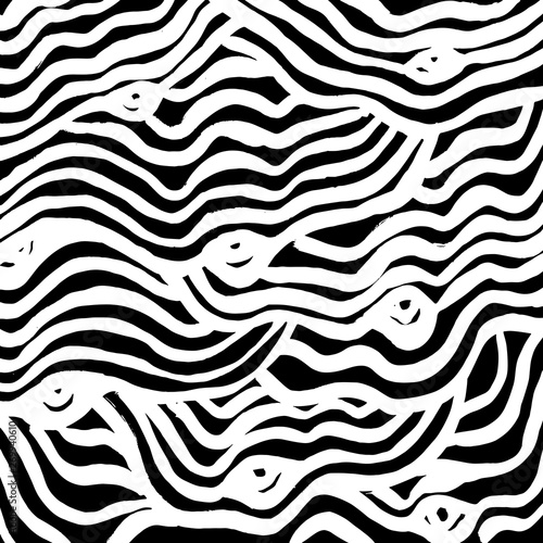 Brush grunge pattern. White and black vector.