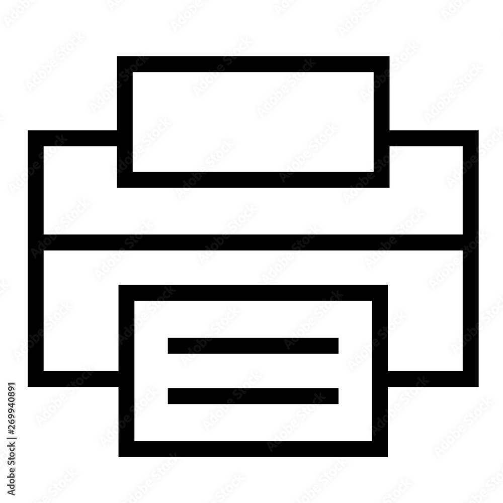 thin line sharp vector icon / printer, print out ,fax thin line sharp vector icon / printer, print out ,fax