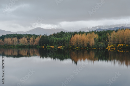 Lake in the forest taken in Lagam dam, Scotland