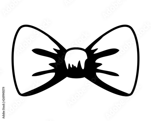 elegant bowtie accessory icon vector illustration