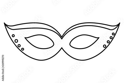 carnival mask celebration icon vector illustration