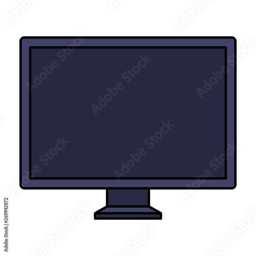 desktop computer monitor isolated icon