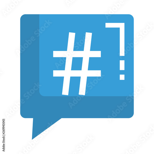 speech bubble message with numeral symbol