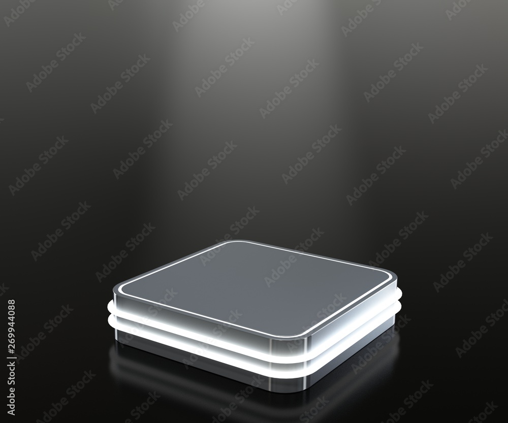 3d render Futuristic pedestal for podium display. Blank podium for show the products. 3d render Futuristic pedestal for podium display. Blank podium for show the products.