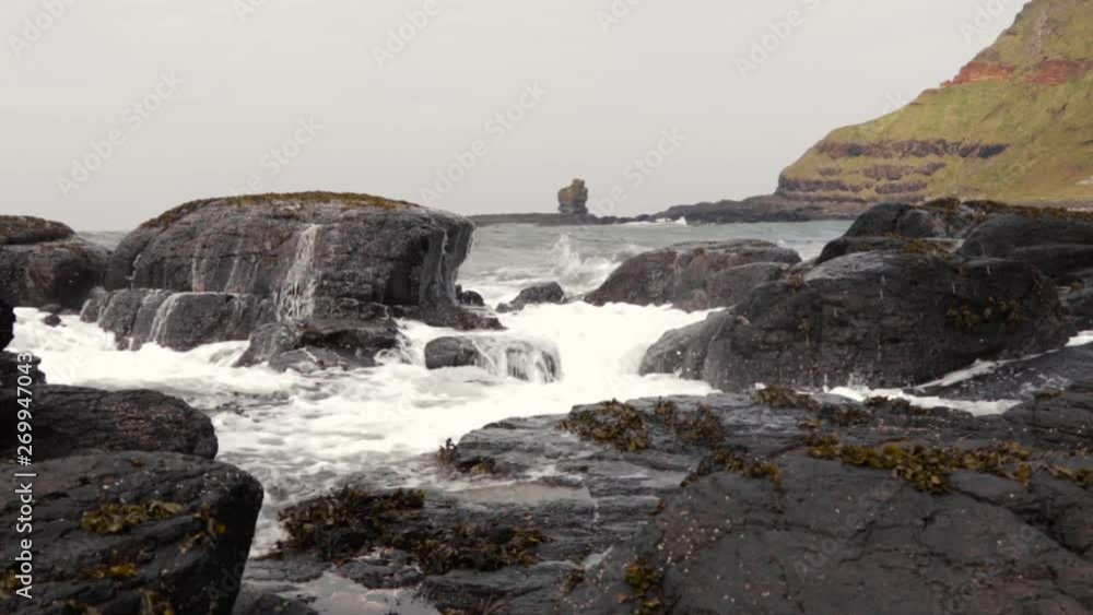 Irish Sea at beach on Northern Irish coast, County Antrim Irish Sea at beach on Northern Irish coast, County Antrim