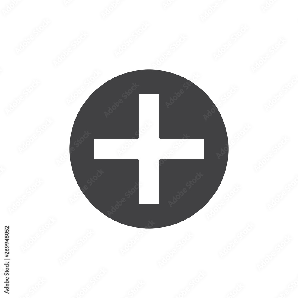 Medical cross in a circle vector icon. filled flat sign for mobile concept and web design. Hospital cross, clinic glyph icon. Symbol, logo illustration. Vector graphics Medical cross in a circle vector icon. filled flat sign for mobile concept and web design. Hospital cross, clinic glyph icon. Symbol, logo illustration. Vector graphics