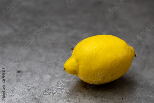 lemon on a gray background