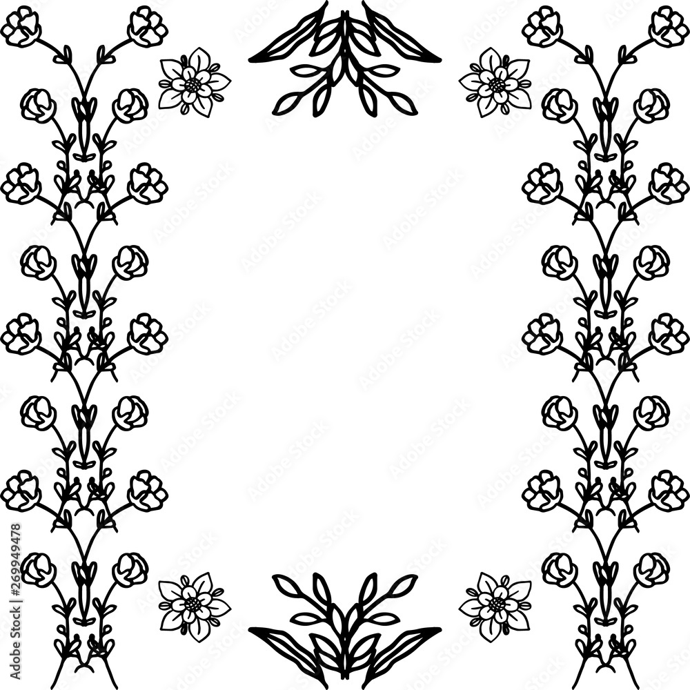 Vector illustration element flower frame for design of poster