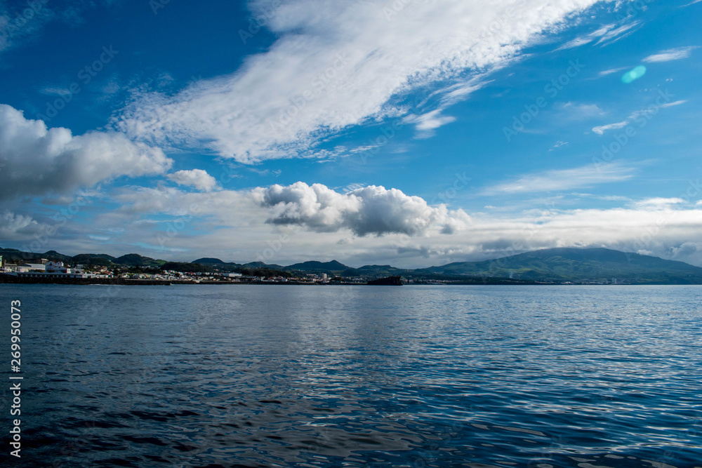 ocean and azores viewed from the sea ocean and azores viewed from the sea