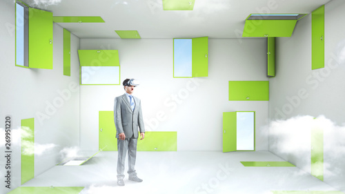 Right decision making and virtual reality. Mixed media © Sergey Nivens