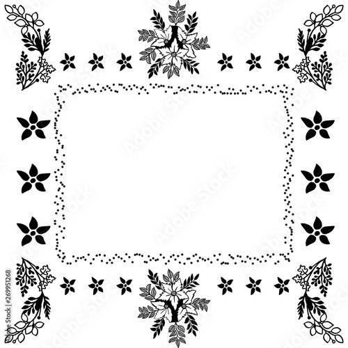 Vector illustration elegant flower frame with beautiful design