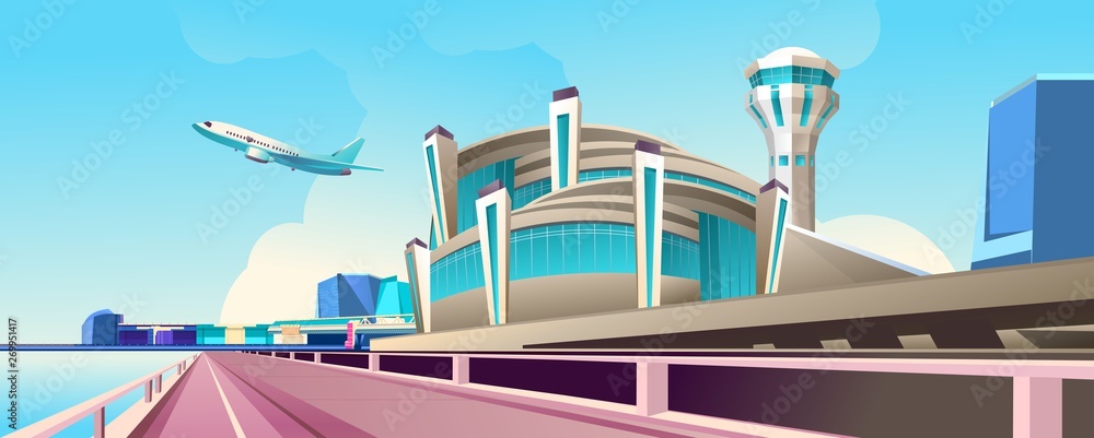 Fototapeta premium airport building vector