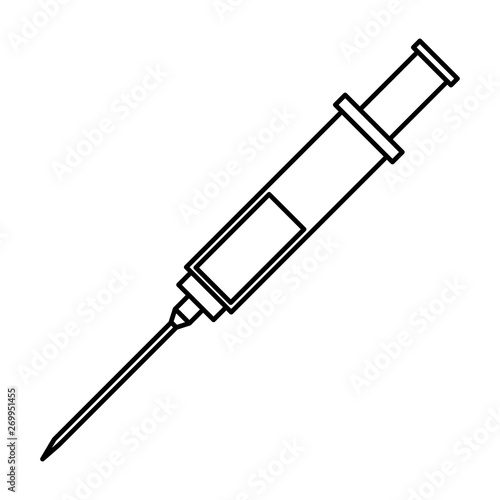 injection syringe medical icon vector illustration