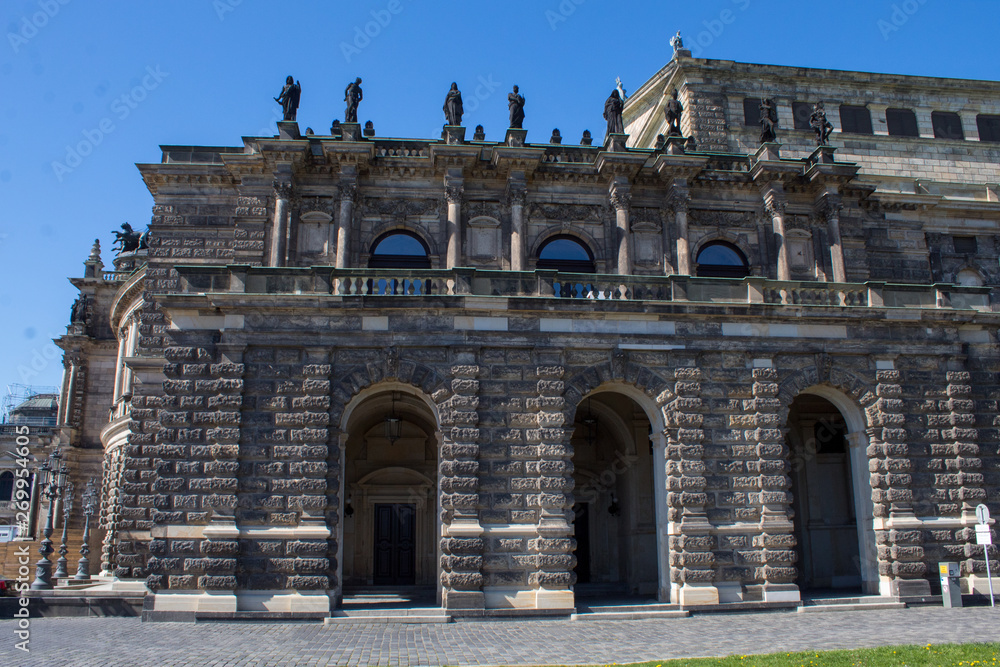 The Zwinger Palace in Dresden is a famous German landmark, spring time. 