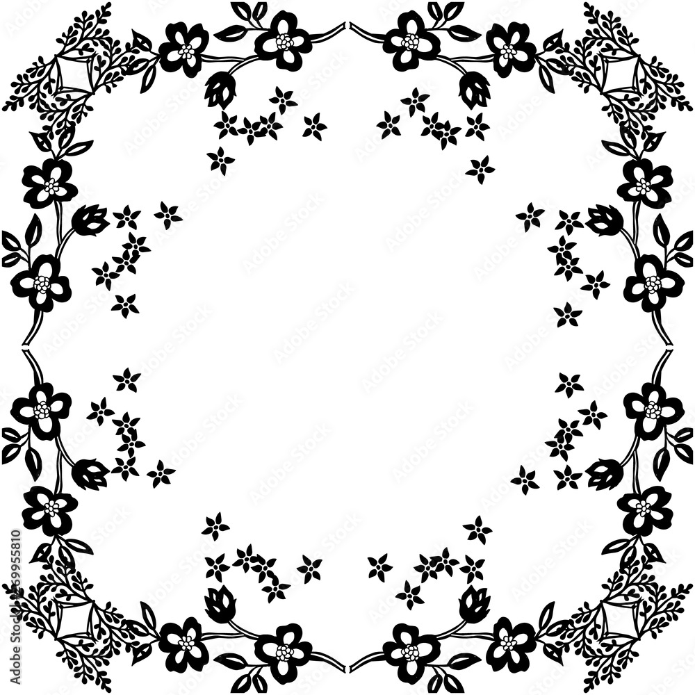Vector illustration decoration wreath frame with design Vector illustration decoration wreath frame with design