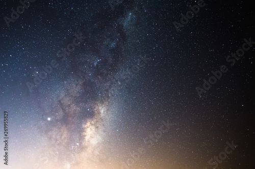 Milky Way and Stars in Night Sky
