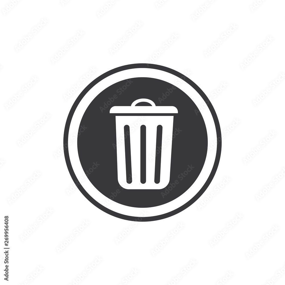trash can simple icon