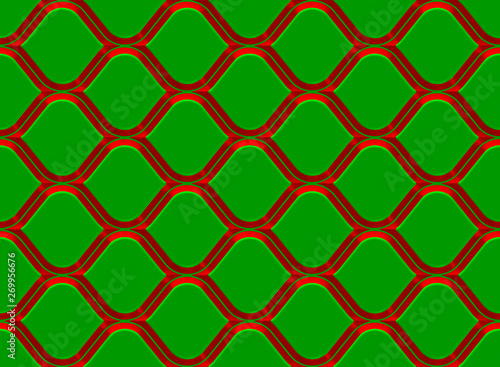 Green ornamental pattern. Arabic seamless pattern. High quality seamless 3d illustration. Empty background.