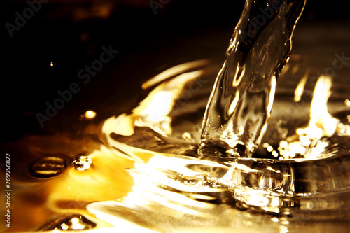 Golden water background