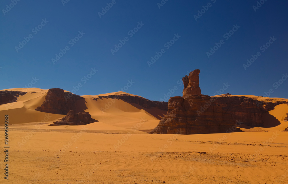 Abstract Rock formation at Boumediene in Tassili nAjjer national park, Algeria Abstract Rock formation at Boumediene in Tassili nAjjer national park, Algeria