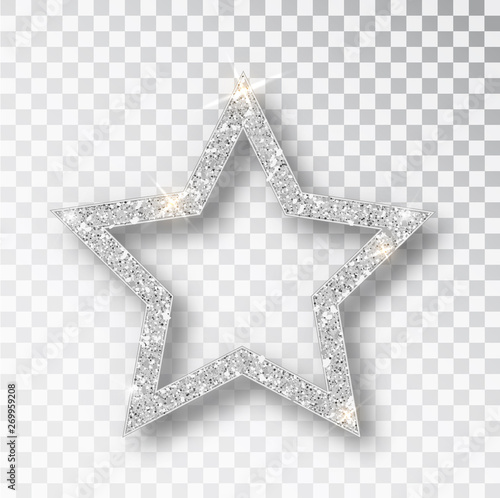 Gold glitter vector star. Golden sparkle luxury design element. Vector particles.