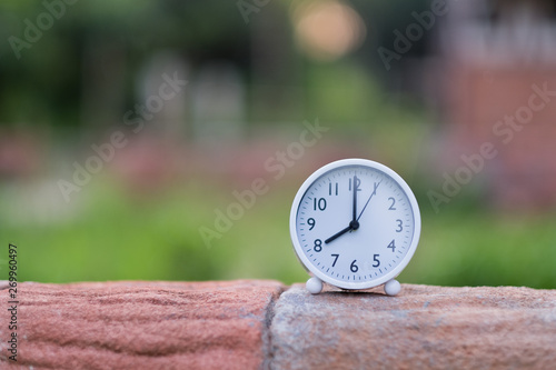 alarm clock with nature background