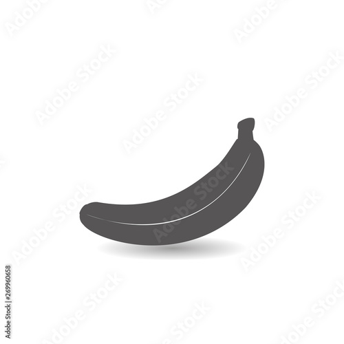 Banana fruit icon simple flat style vector illustration.
