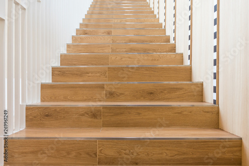 Wood stair for home decor, home staircase with railing