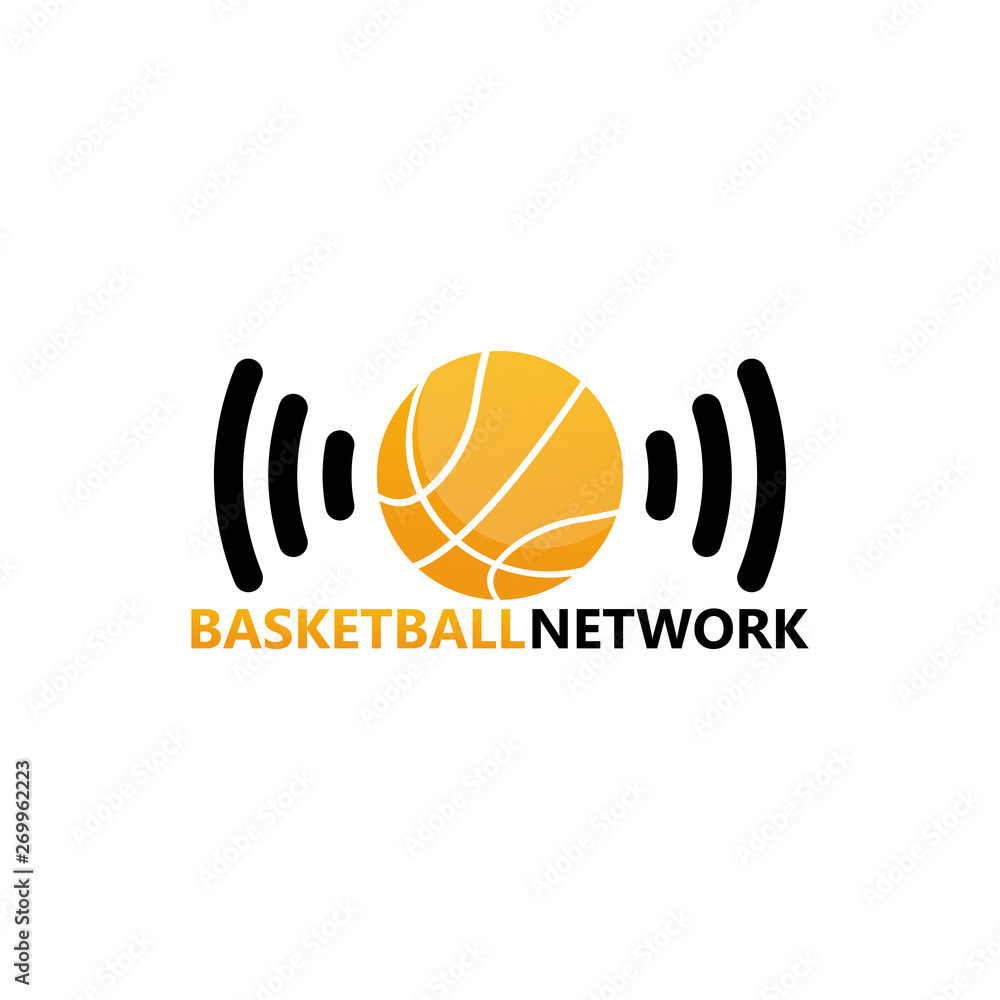 Basketball Internet Network Logo Template Design Vector, Emblem, Design Concept, Creative Symbol, Icon Stock Vector Adobe Stock