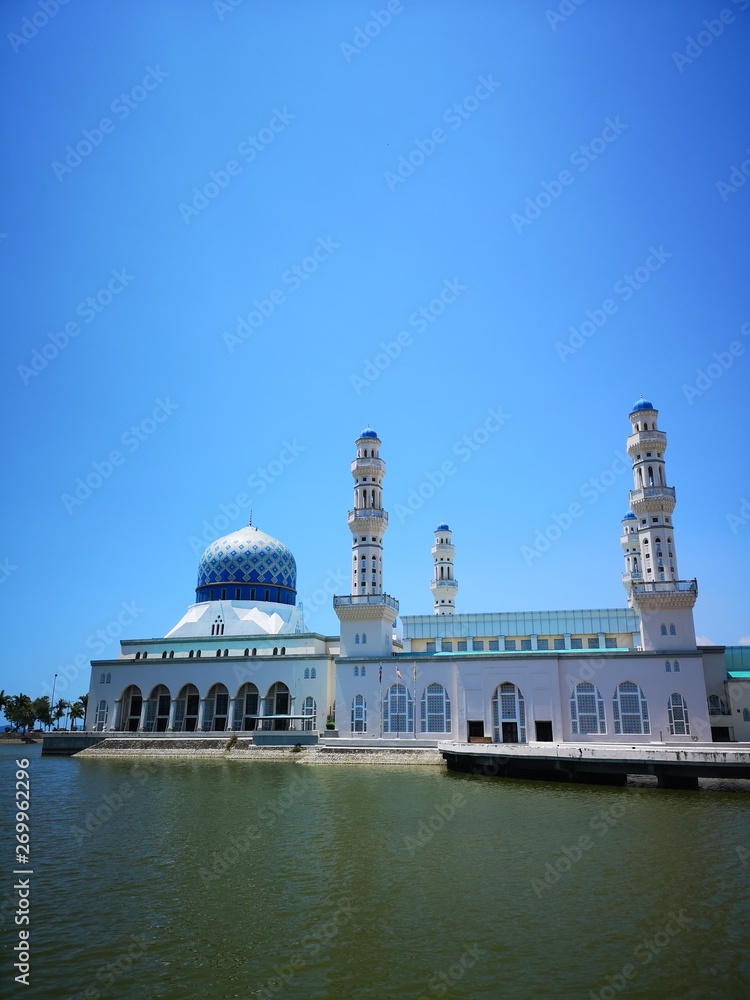 Water Mosque, aka Floating Mosque, Masjid Bandaraya, Kota Kinabalu, Malaysia